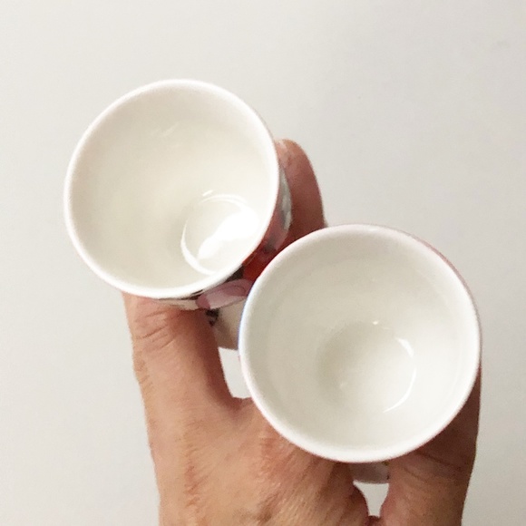 Set 2 William & Maxwell Whimsical Egg Cups Cows Ships Bees Flowers - Picture 7 of 10